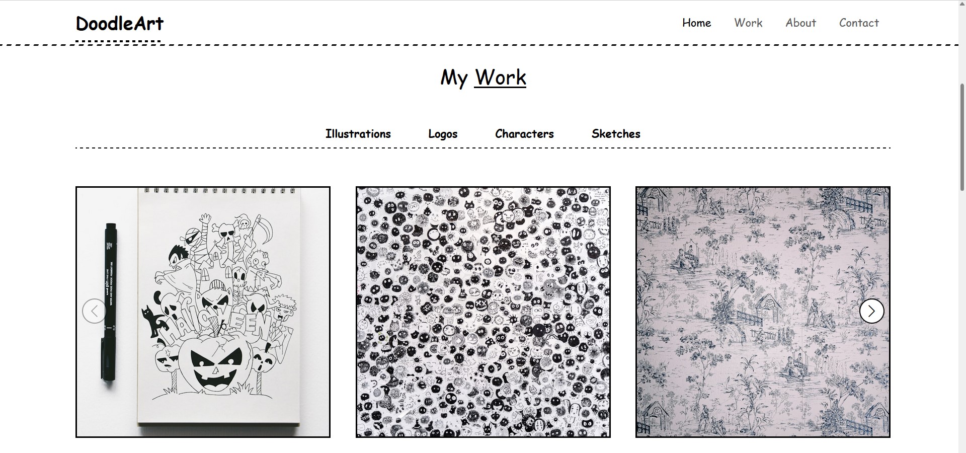 Doodle artist-designer modern website porfolio template