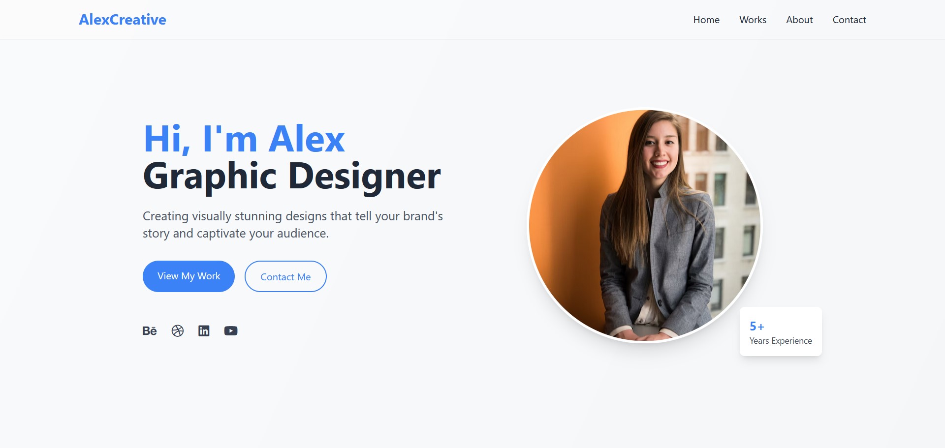 Graphics designer modern website porfolio template