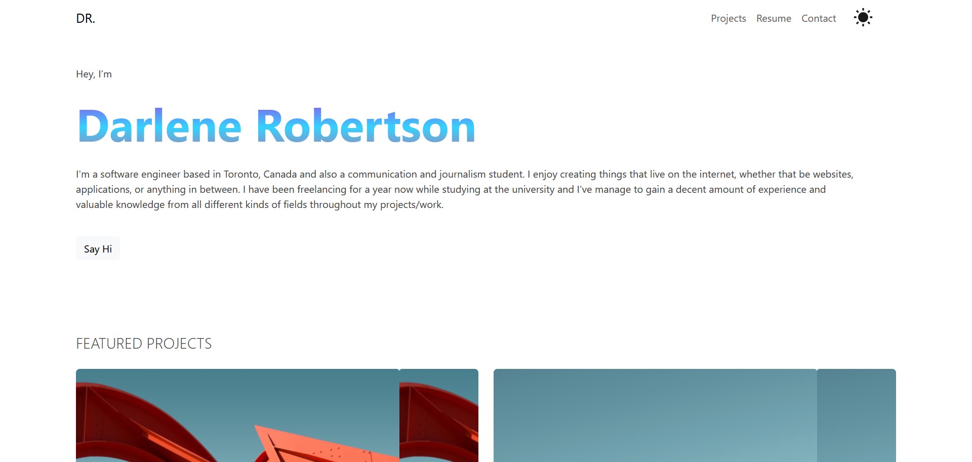 Designer modern porfolio template